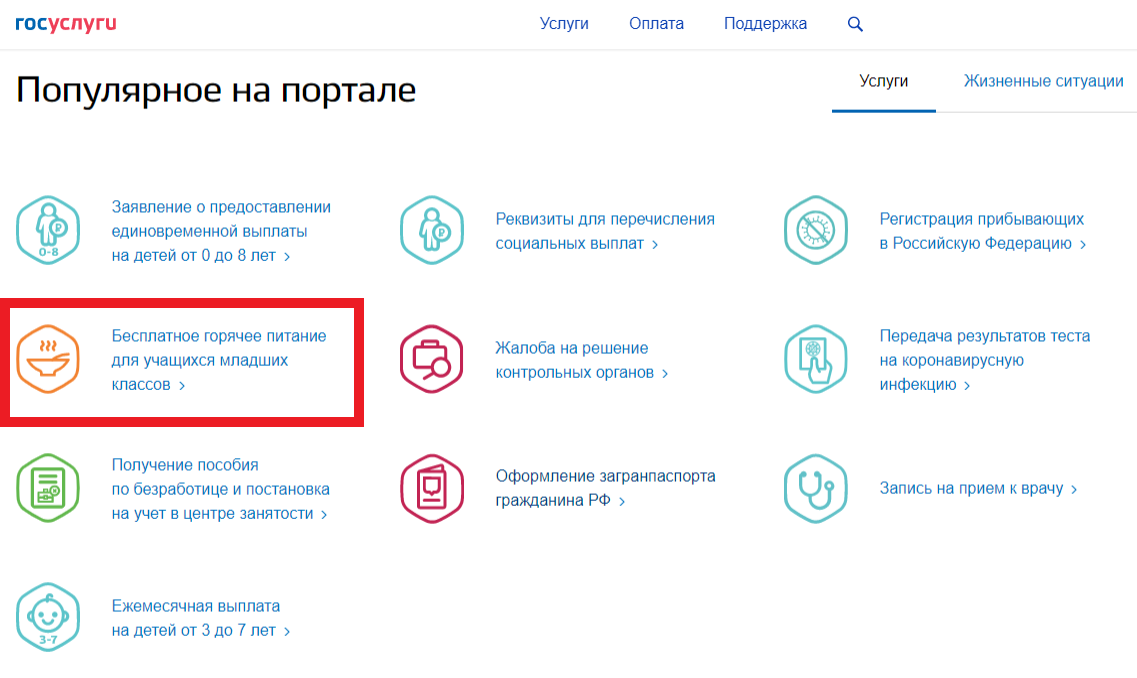 Скрин с сайта "Госуслуги".