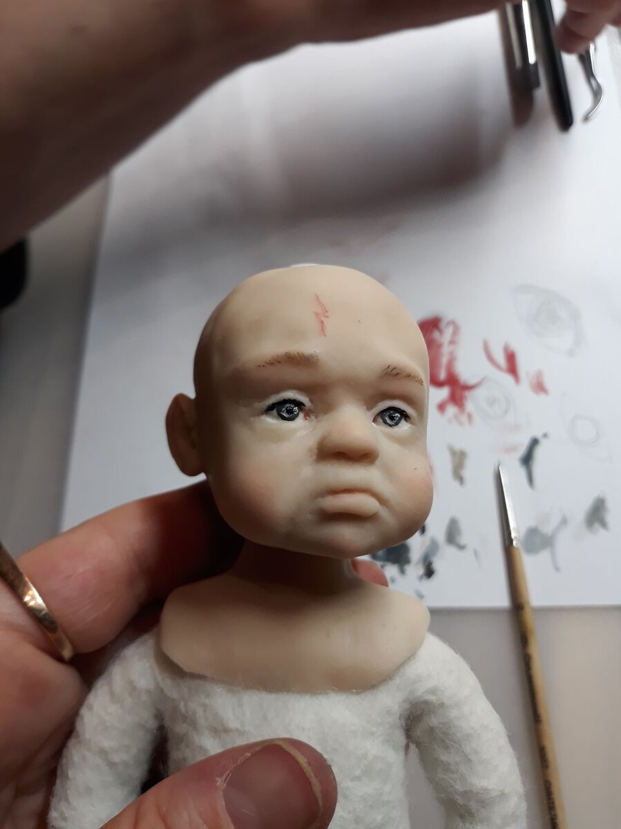 Автор Елена Колемасова, процесс создания куклы