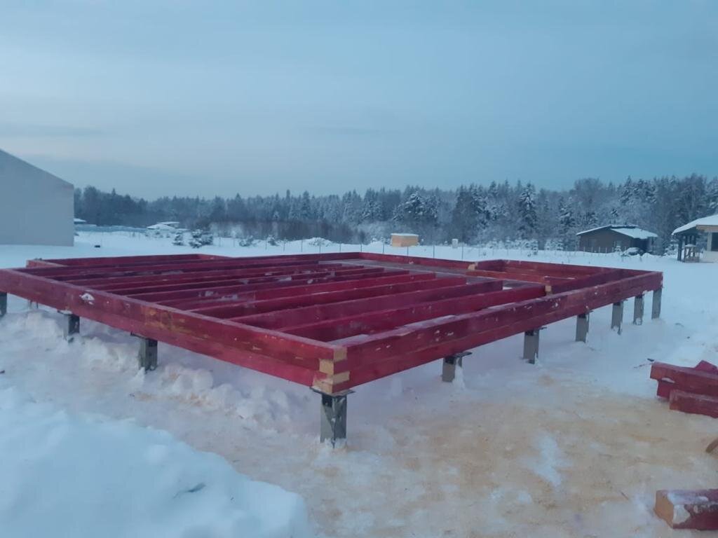 Обвязка фундамента нашего дома ))