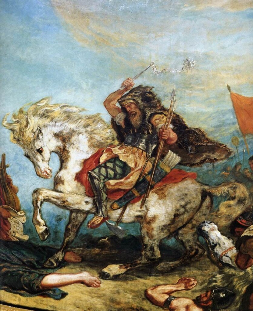 Аттила. Фрагмент фрески Эжена Делакруа (1840 г.)