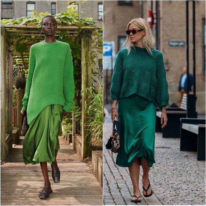 С какими цветами сочетается зеленый в одежде?