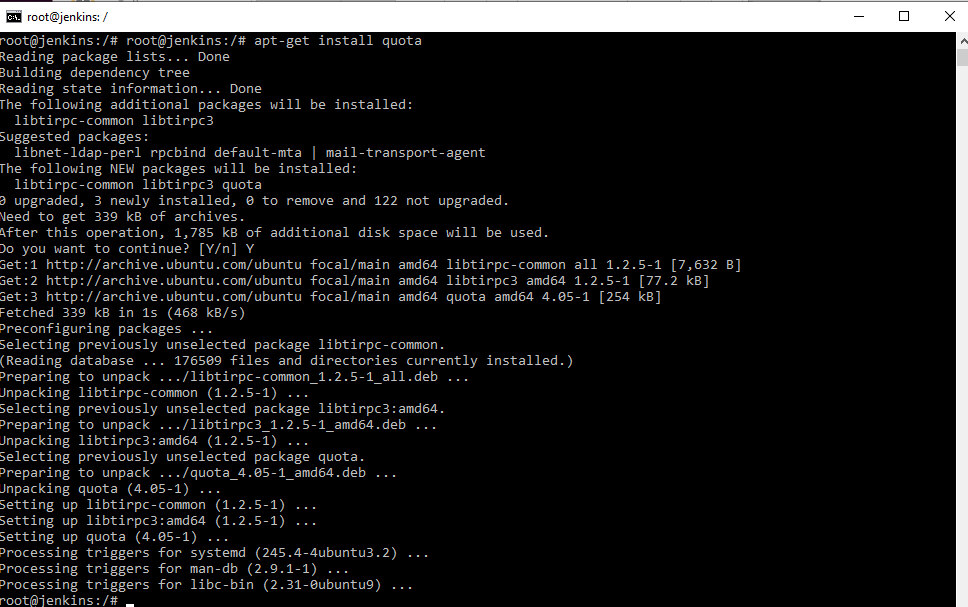 apt-get install quota