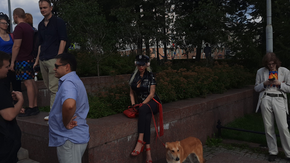 Экстравагантная леди под стать электорату Рашкина.Нет она супер выглядит, но она электорат Рашкина