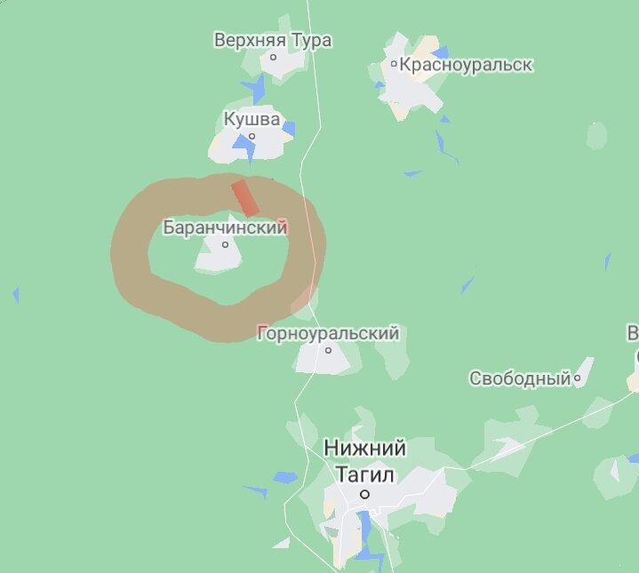 Расположение на карте, с близлежащими населенными пунктами.