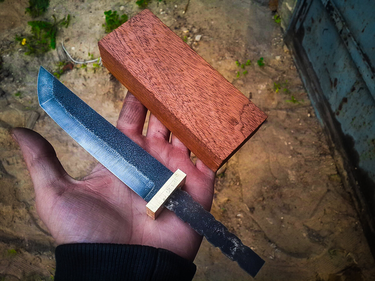Изготовление рукояти ножа из бересты