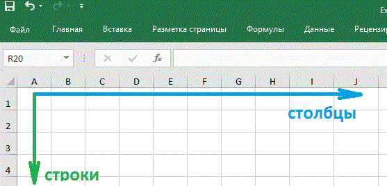 Как сделать числа вместо букв в названиях столбцов в Excel