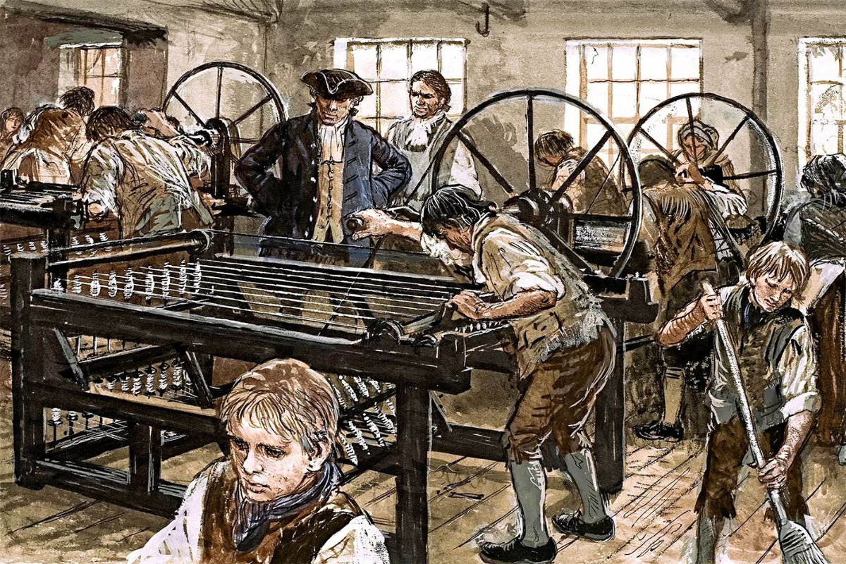 Крестьяне на мануфактуре