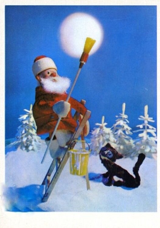 Советская новогодняя открытка. Фото из открытых источников