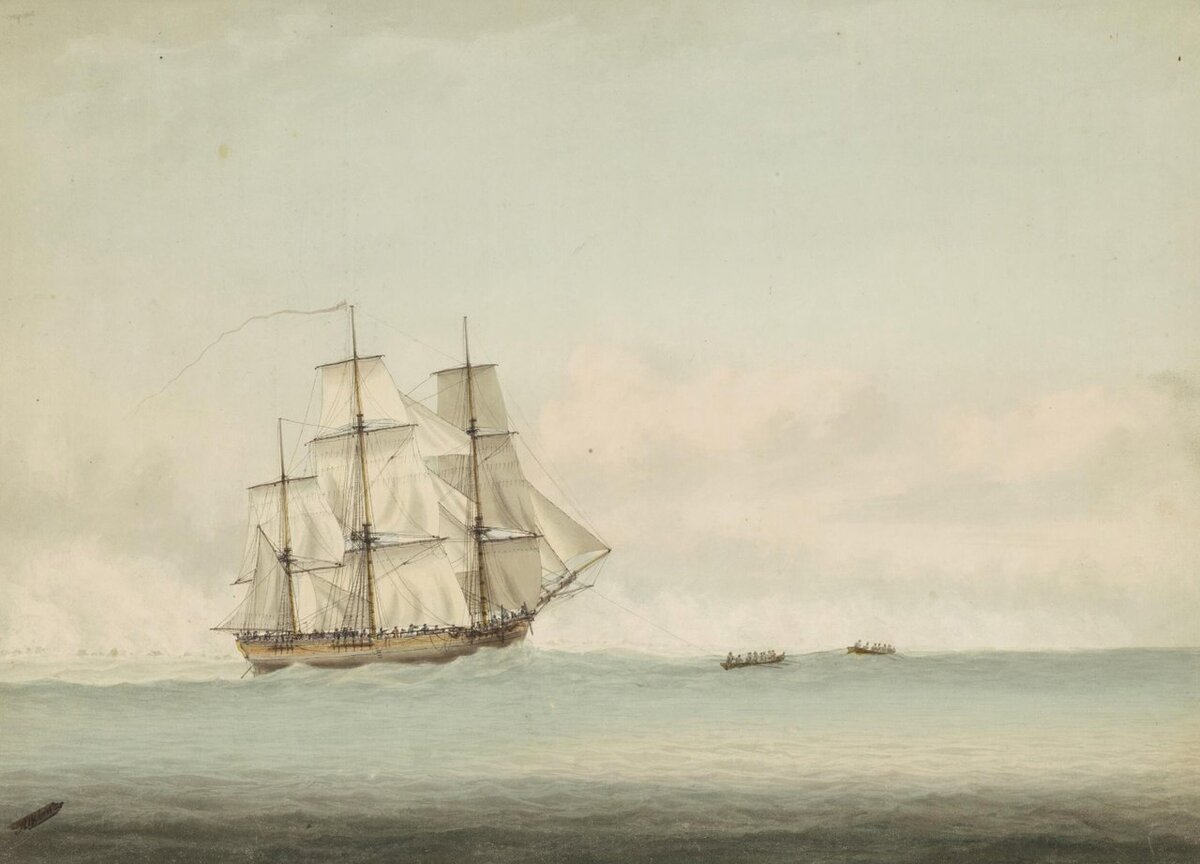 «Индевор» возле берегов Новой Голландии, Самуэл Аткинс, 1794 год
