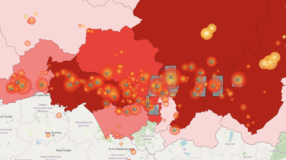 Карта пожаров красноярского