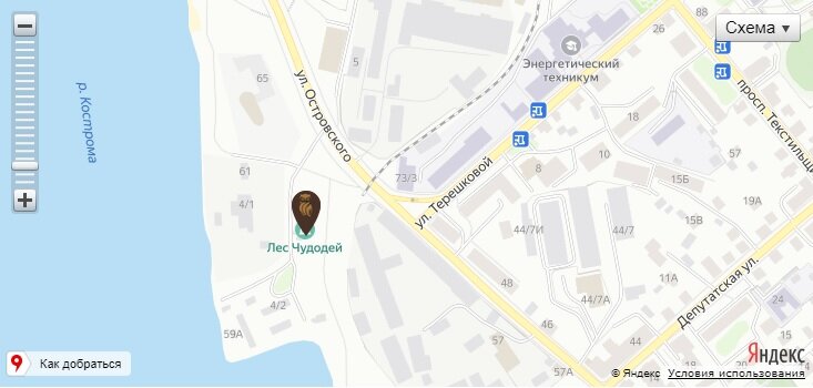 Место на карте Яндекса