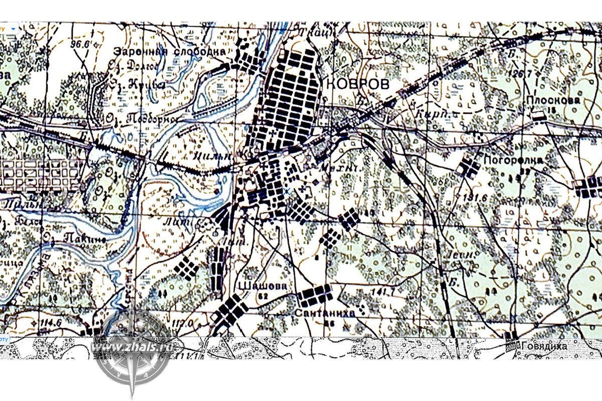 Карта  г. Коврова, 1928 г.