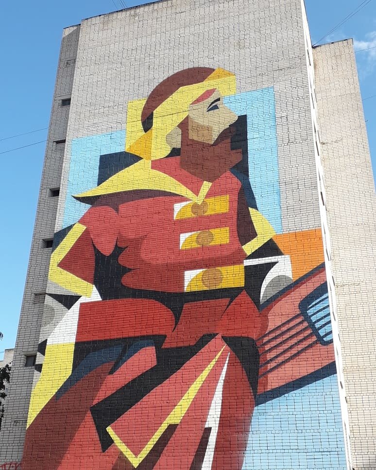 Ярослав Мудрый на одном из домов Великого Новгорода