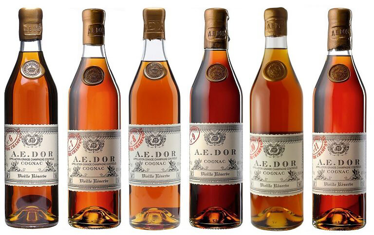 Линейка коньяков A.E. Dor 