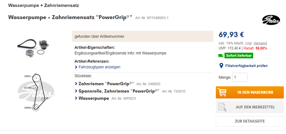 Скриншот с немецкого сайта www.kfzteile24.de