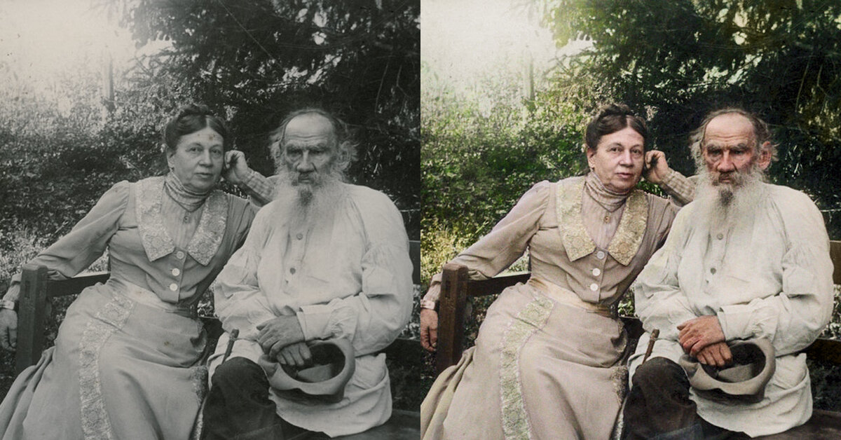 Интересно фото Софьи и Льва. Одна полоса жизни чёрная, другая белая)) 