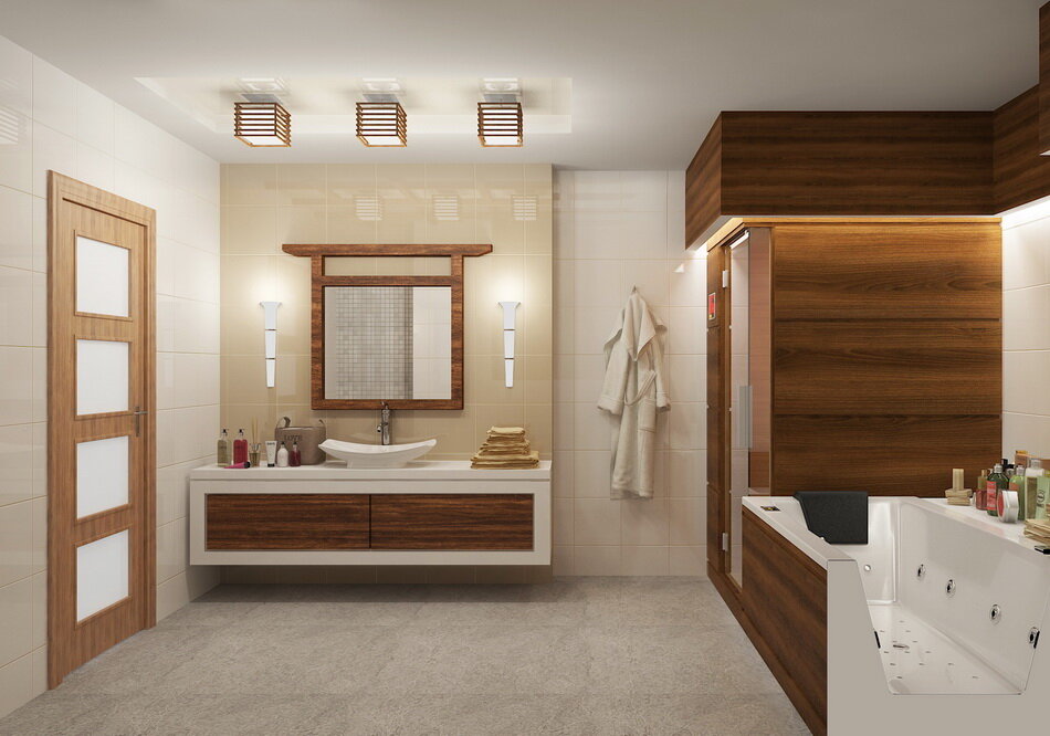 Новая эклектика в ванной комнате: стиль Japandi - скандинавский + японский минимализм