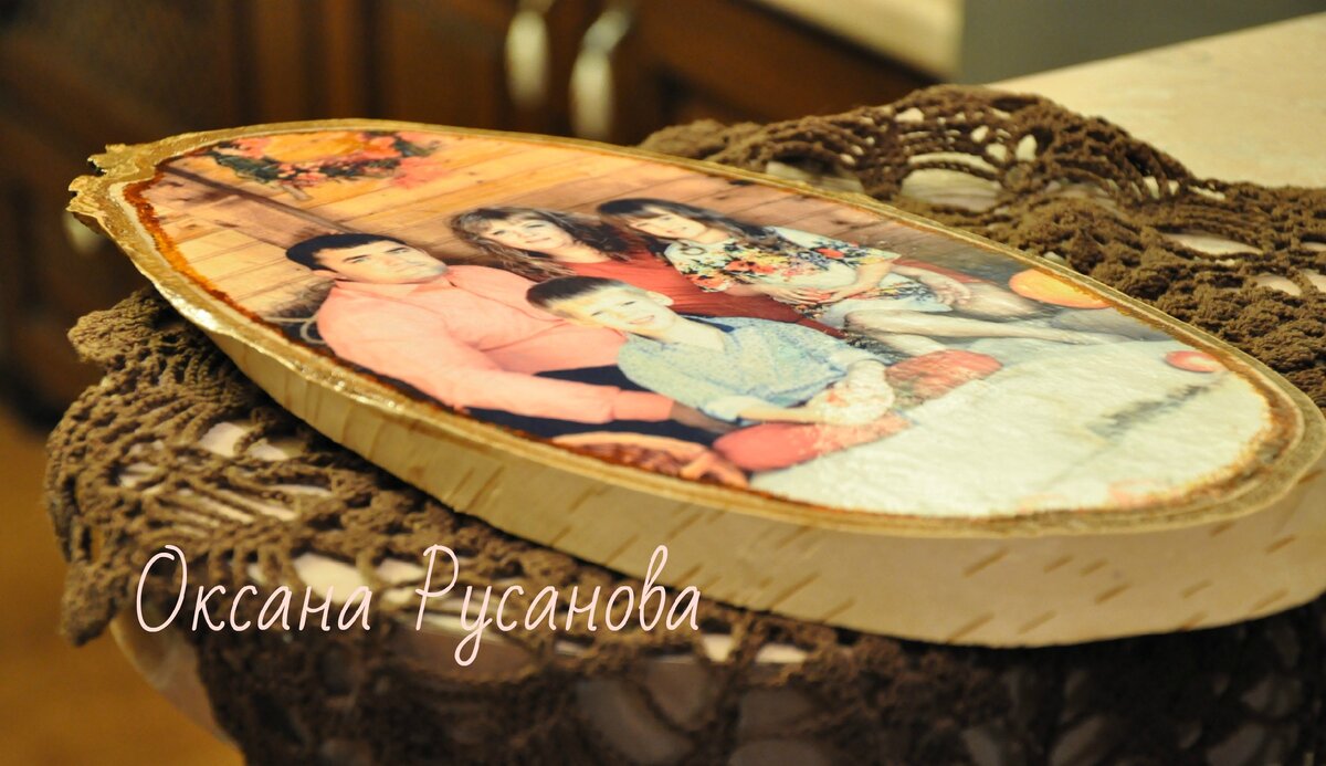 Панно на спиле березы