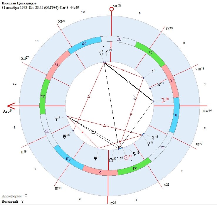 Натальная карта Николая Цискаридзе