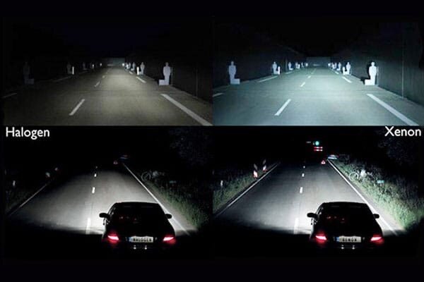 Сравнение ксеноновой фары и галогенной