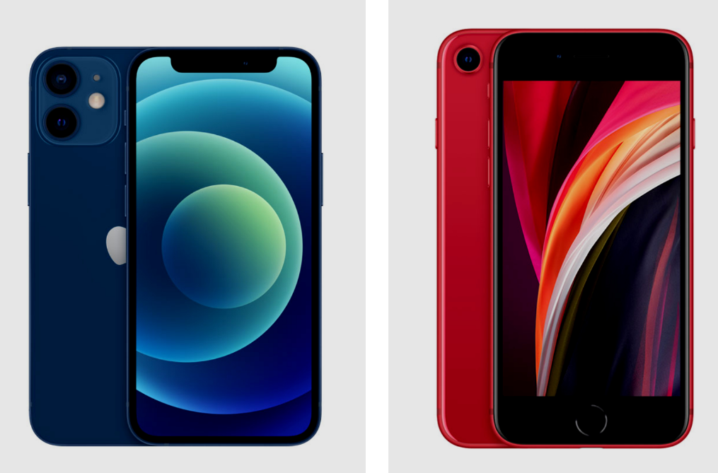 Смартфоны iPhone 12 mini и SE 2020 