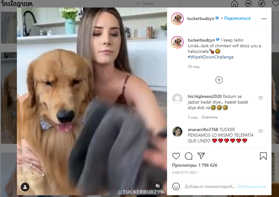 Такер с хозяйкой