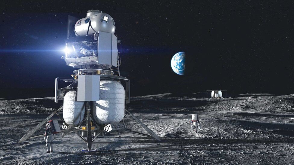 Дизайн, разработанный компанией Blue Origin в партнерстве с аэрокосмическими гигантами, получил название "Голубая луна"