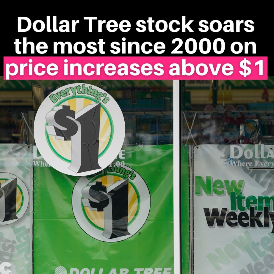 
Национальная сеть под лозунгом “Все за 1 доллар” начнет продавать больше товаров, превышающих долларовый барьер, в том числе некоторые по цене от 1,25 до 1,50 доллара.
⁠
Компания говорит, что у нее были хорошие отзывы о тестировании более высоких цен, и цена в 1 доллар + позволит ей продавать больше новых продуктов, таких как замороженное мясо и сезонные товары. ⁠
⁠
Совет директоров также увеличил потенциальные выкупы на 1,05 миллиарда долларов до 2,5 миллиарда долларов, говорится в заявлении Dollar Tree.⁠
⁠
Долларовое дерево подскочило на 16% на Уолл-стрит в среду после того, как розничный торговец со скидками объявил о новых планах, что стало самым большим ростом с октября 2000 года.