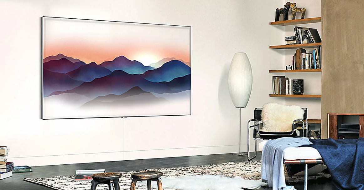 Телевизор QLED Samsung QE65Q9FNAUXCE в интерьере