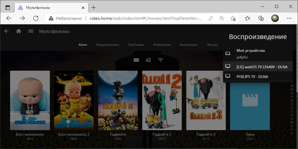 Jellyfin Media Server. Jellyfin Apple TV. Jellyfin DLNA folder only. Jellyfin Music.