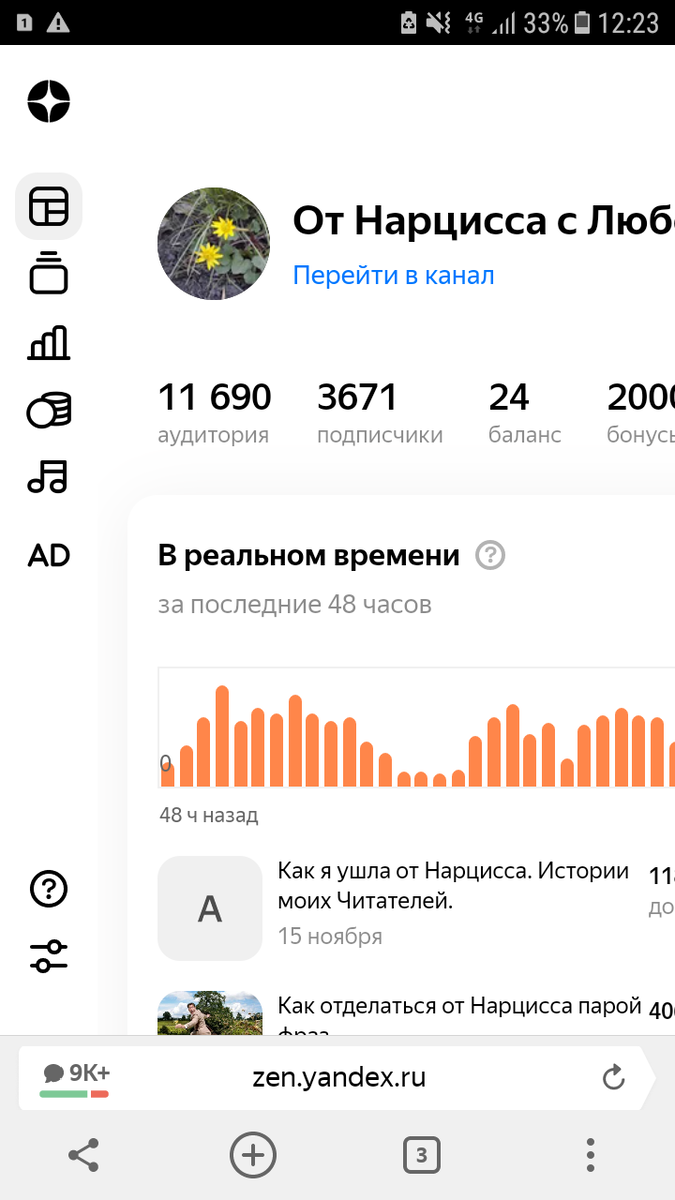 Часть моего канала, размещенная на весь экран. Таких частей 5.
