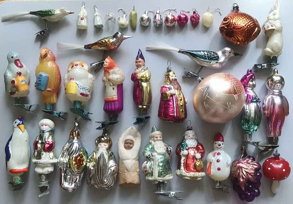 Советские елочные игрушки. Фото из поисковой сети