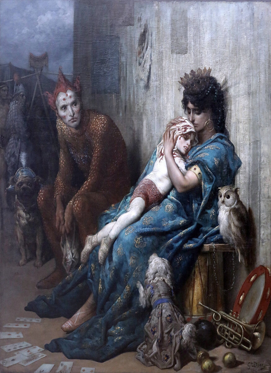 Les Saltimbanques, artistes itinérants. 1874 год