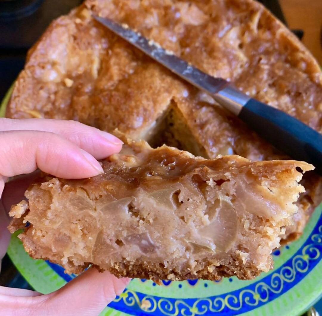 Овсяный пирог с яблоками