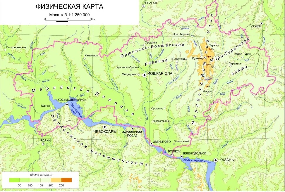 Карта марий эл спутник