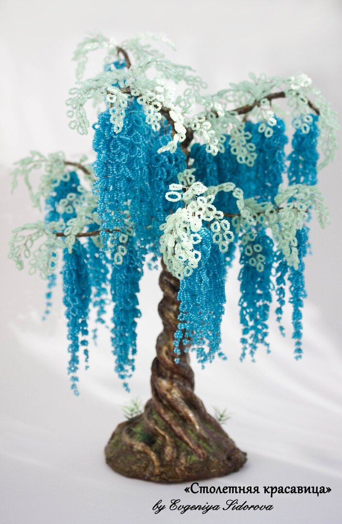 Глициния из бисера потрясающее дерево своими руками (фото)