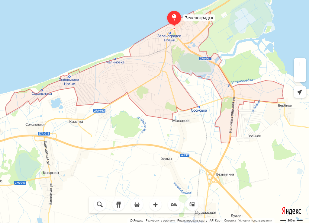 Карта зеленоградска