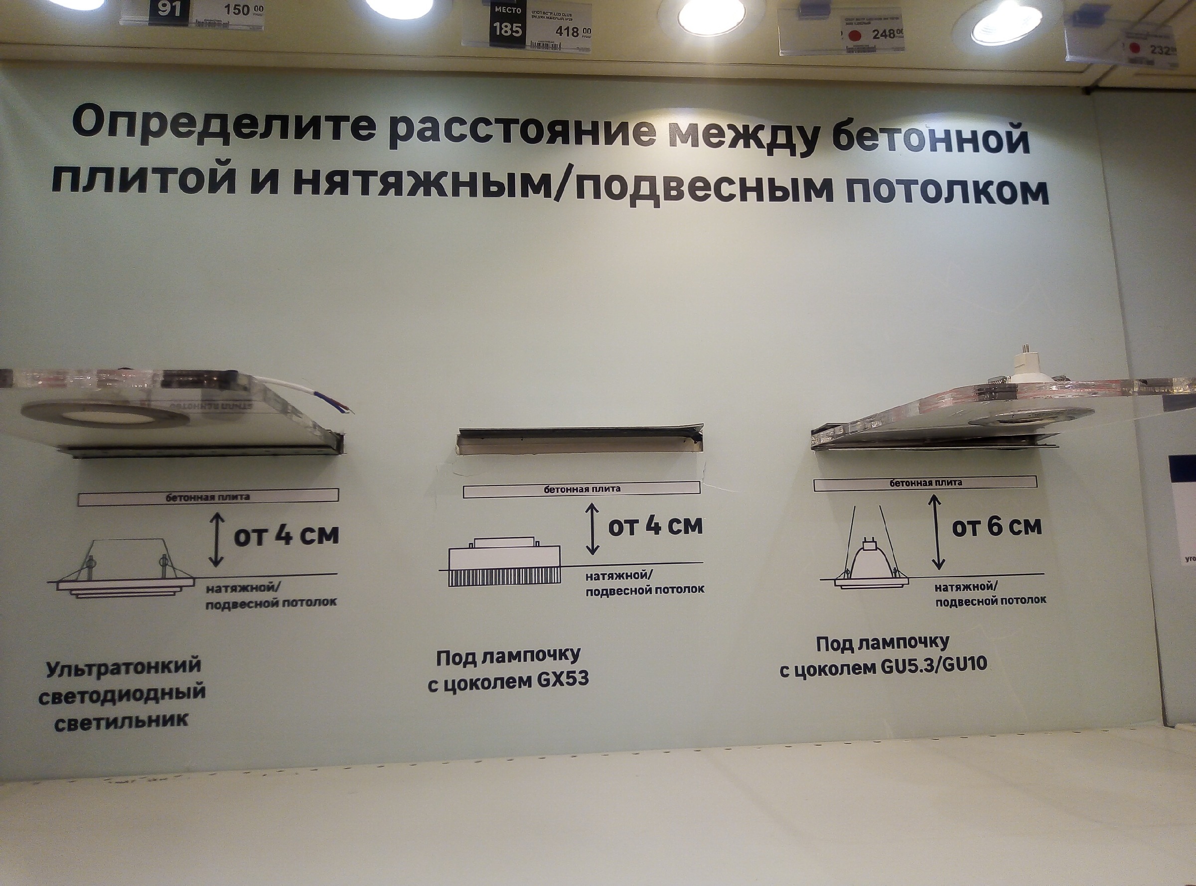 Наступает время финальной части отделки нашей кухни - натяжной потолок и выбор точечных светильников4