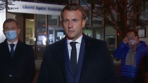  Эммануэль Макрон на месте происшествия