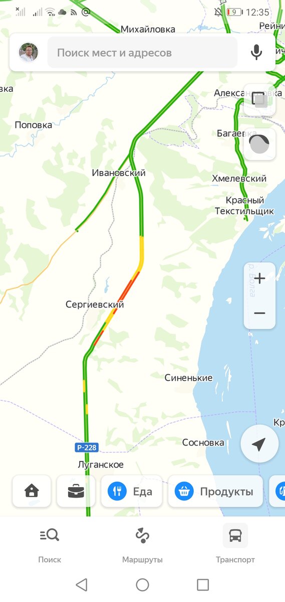 Яндекс карты. Участок ремонтируем ой дороги. 