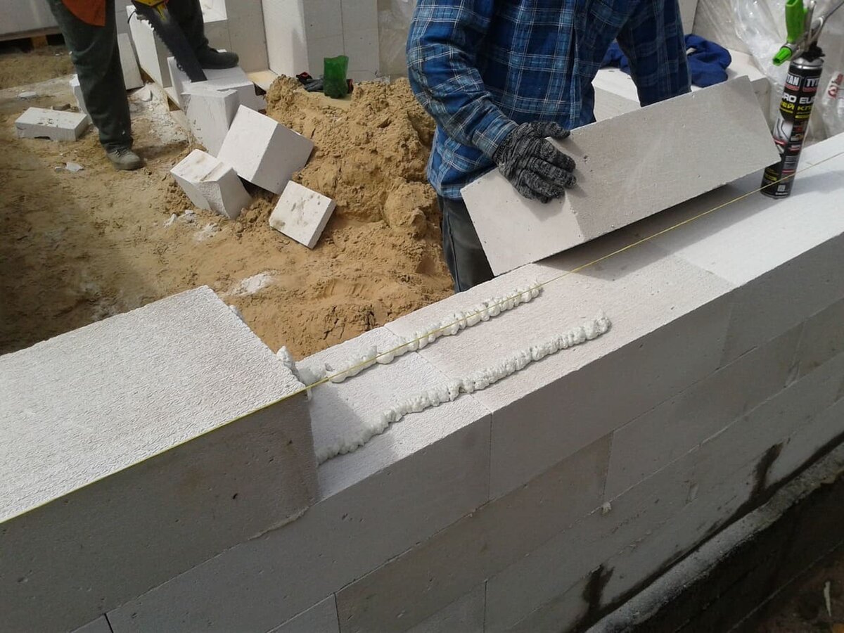 Кладка газобетонных блоков