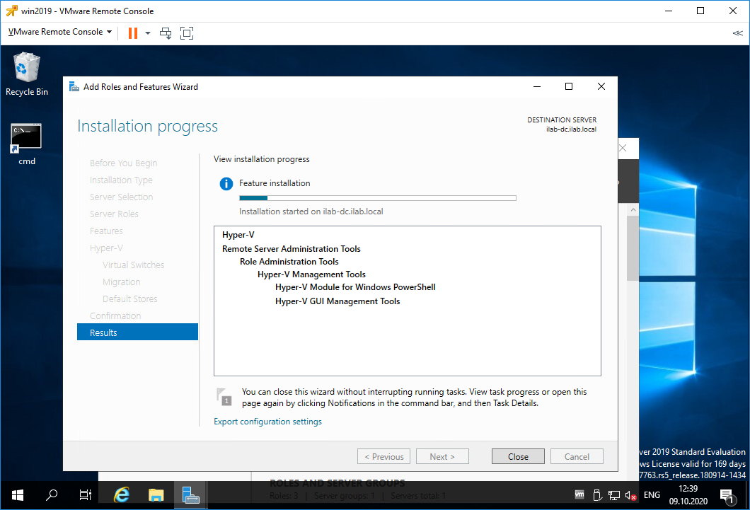Windows Server 2019. Hyper-v настройка. Установка Windows Hyper-v Server 2019. Роли Windows Server 2019.