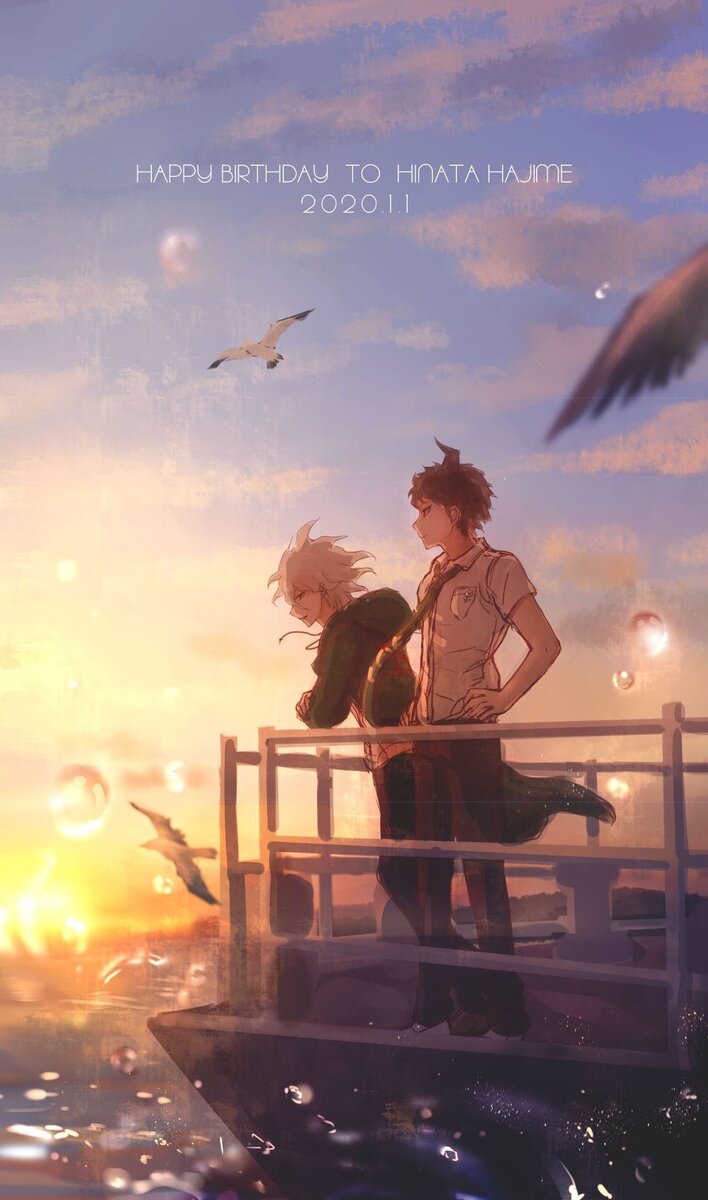 Безумно классный арт. Я честно, не знаю кто автор. Кстати, у Хаджиме наступит день рождения через месяц и пару дней