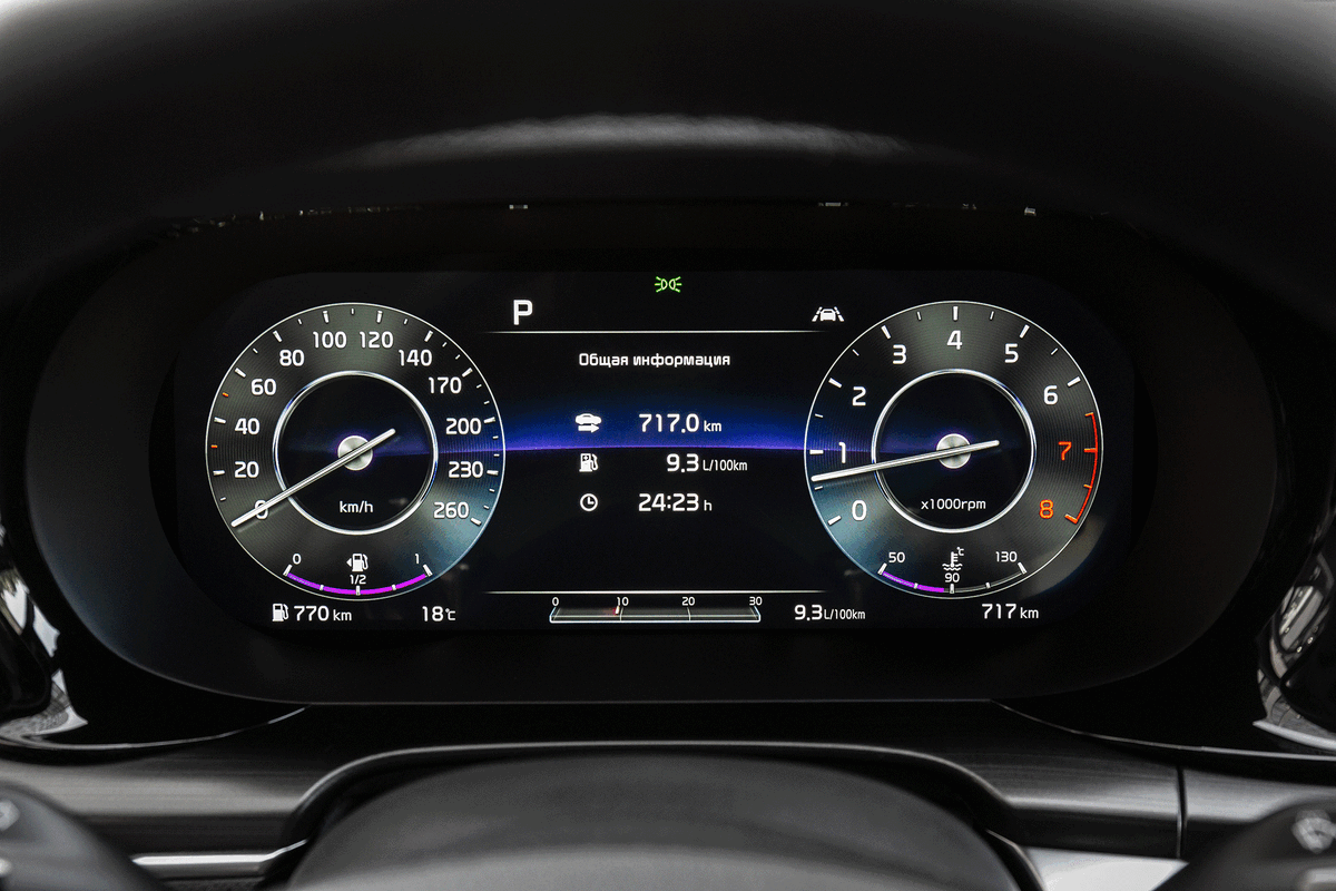 необычно. Альтернативный вариант приборной панели: автомобиль, дорога, небо. Выглядит
