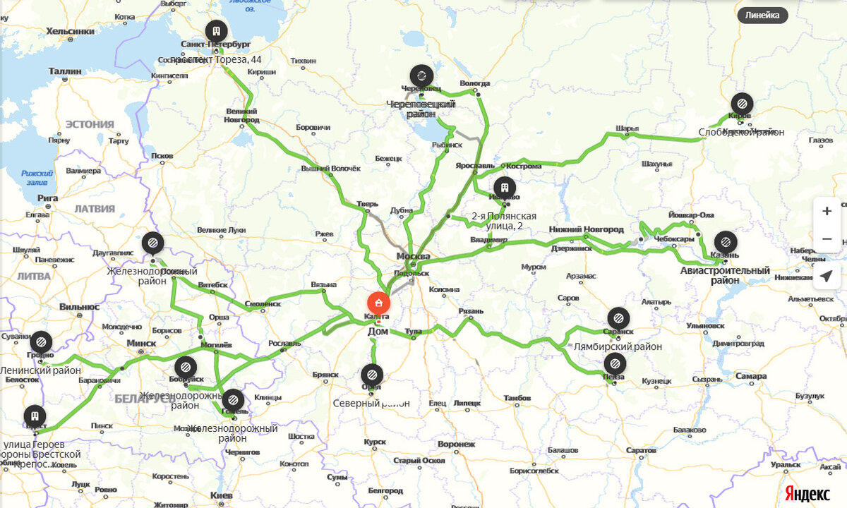 Основные поездки на Sandero Stepway