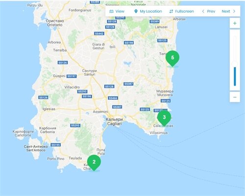 Вилла "Панорама" находится там где цифра 3