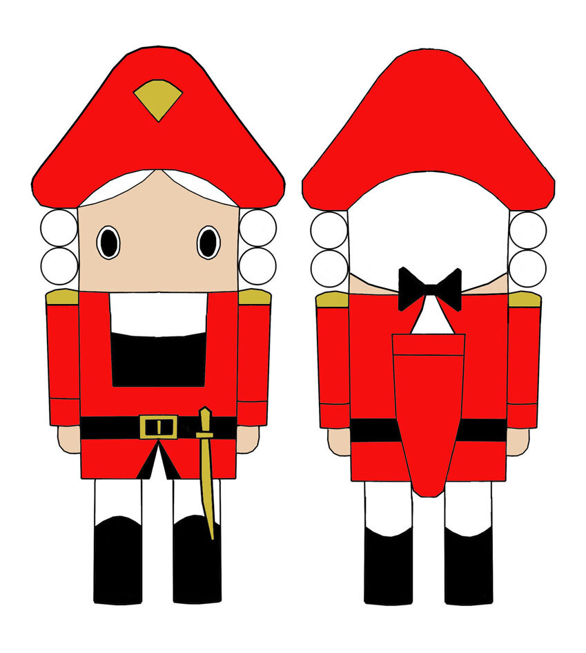 Щелкунчик схема. Бумажная игрушка Щелкунчик. Щелкунчик поделка. Картонный Щелкунчик. Щелкунчик из бумаги.