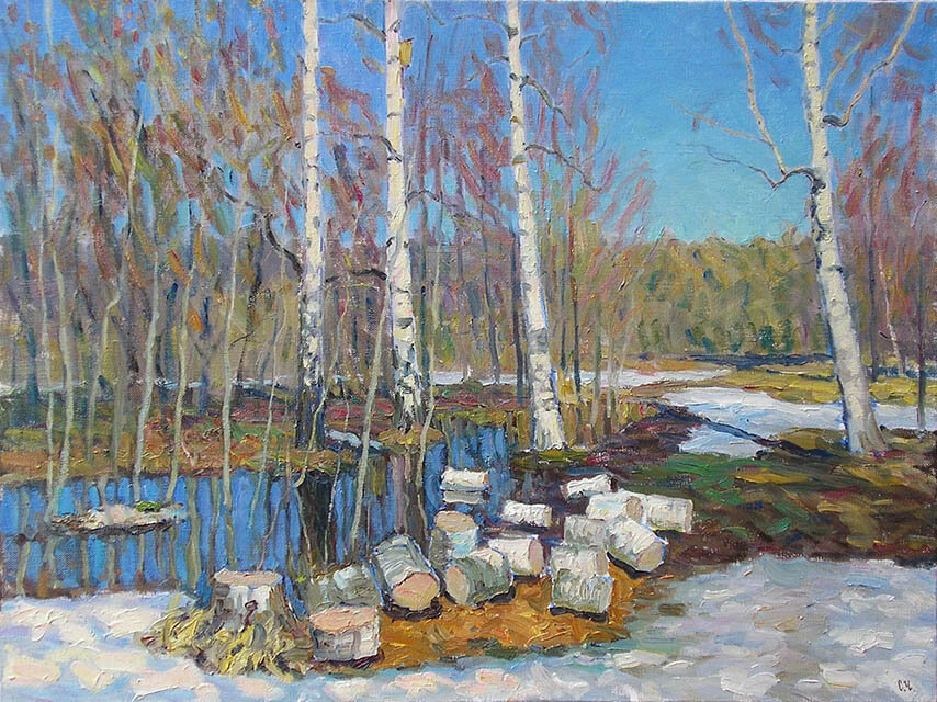 Весенний день картины художников