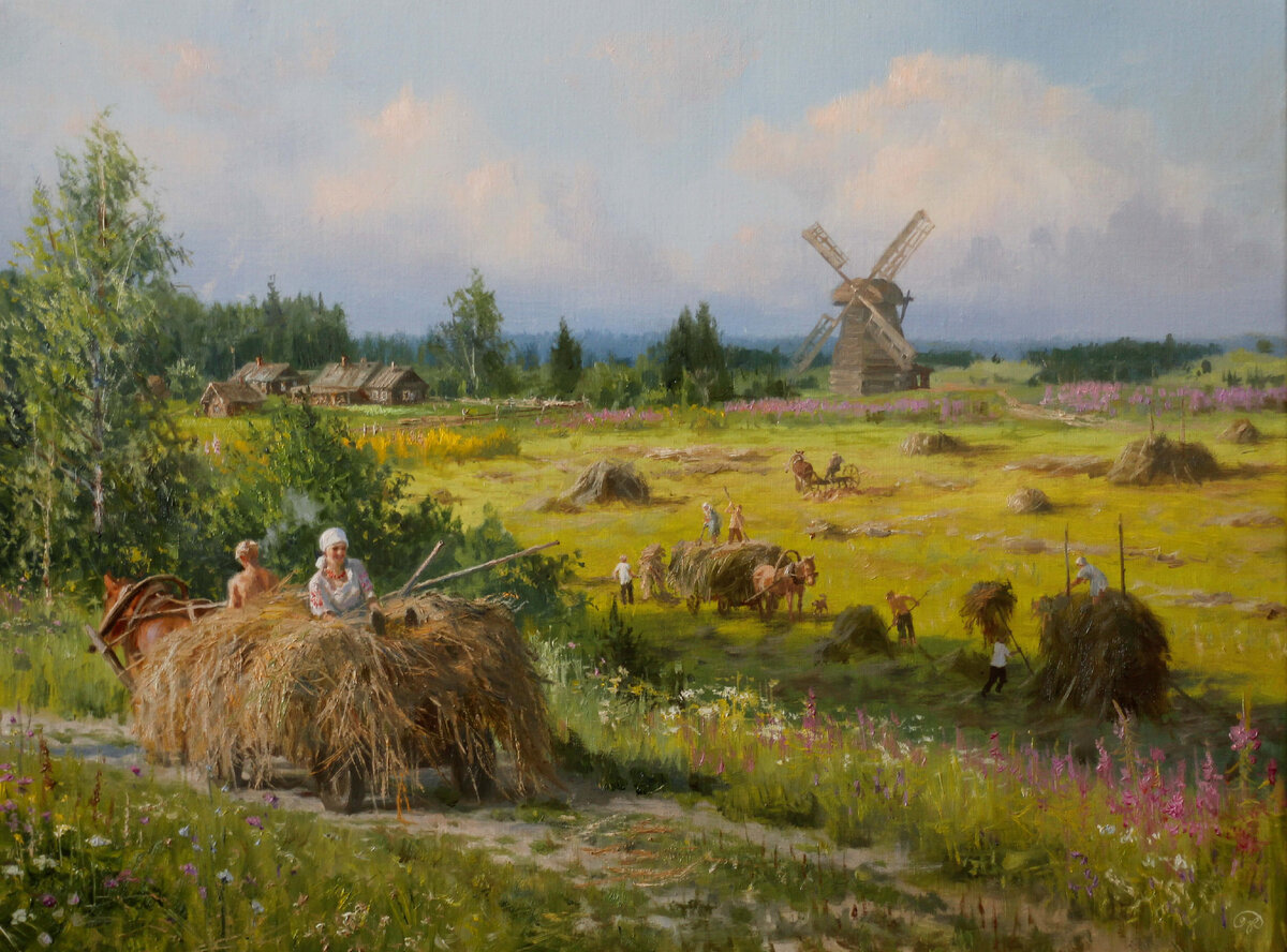 Владимир Жданов художник лето в деревне