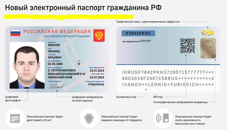 Электронный паспорт нового образца